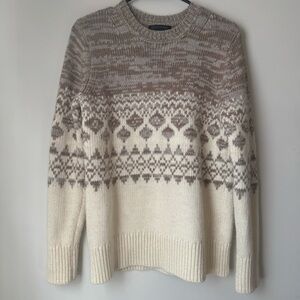 Banana Republic Women’s Medium Fair Isle Sweater Italian Yarn